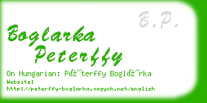 boglarka peterffy business card